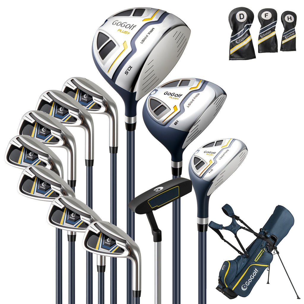 Men's Complete Golf Clubs and Bag Set Right Handed-Yellow
