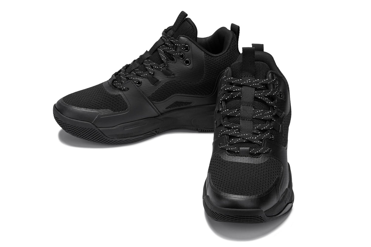CALTO - Q393 - 3 Inches Taller (Black) - Basketball High-Top Sneakers
